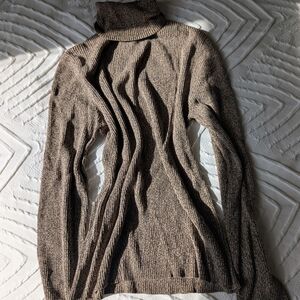 LOFT Textured Brown Knit Sweater